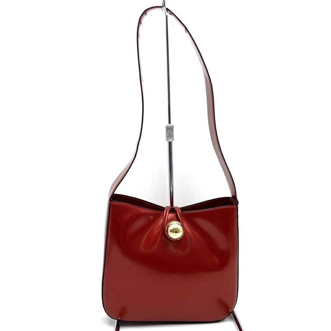 CELINE Celine Shoulder Bag Handbag Old Leather Patent Enamel Red Women's: --- Catalog ---Category: SizeWeight: 264g / 9.31oz.Size (HxWxD): 16cm x 19cm x 5cm / 6.29'' x 7.48'' x 1.96''Strap Length: 60cm / 23.62''Category: DesignType: Handbag, Shoulder bagColor: Red colorGend