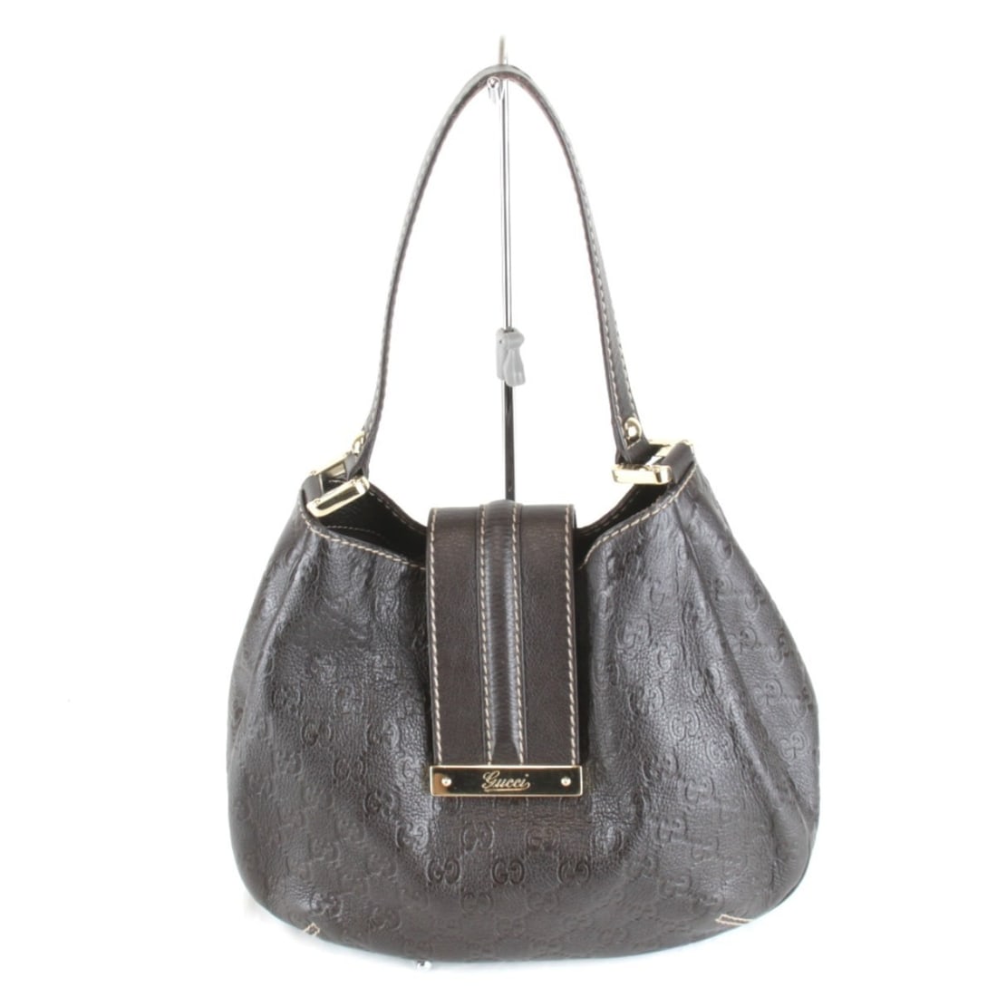 GUCCI 233608/213048 Handbag, Shima Leather, Black, Women's (1 of 11)