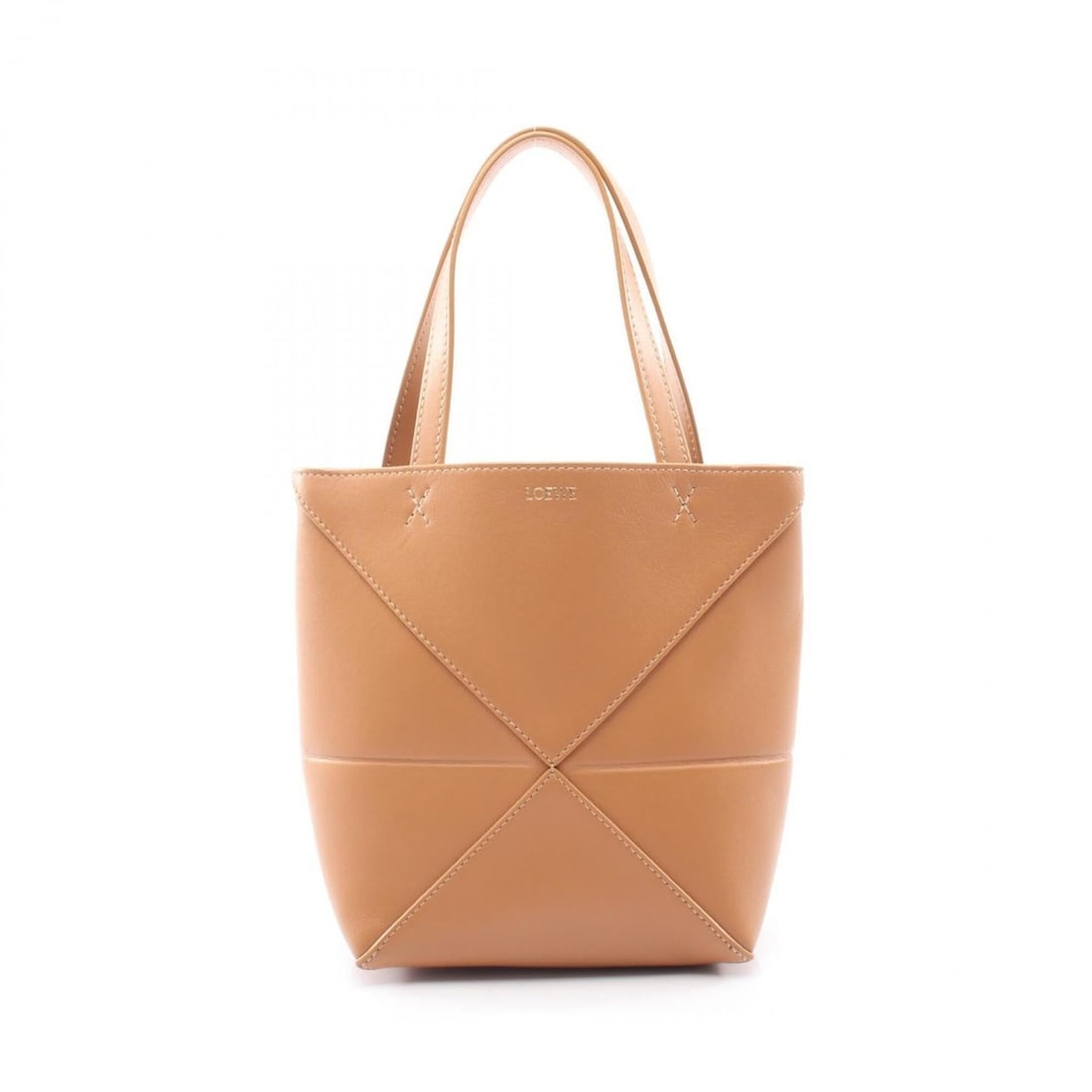 Loewe Puzzlefold Mini Handbag, Leather, Women's, Brown, A657V25X01: --- Catalog ---Category: SizeSize (HxWxD): 20cm x 16cm x 9cm / 7.87'' x 6.29'' x 3.54''Category: DesignType: HandbagColor: BrownGender: WomenMaterial: Leather Category: GeneralMPN: A657V25X01Brand: Lo