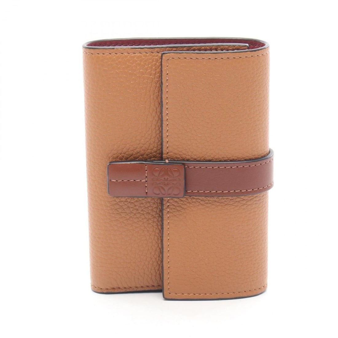 Loewe Vertical Wallet Small Tri-fold Leather Women's Brown C660S86X01: --- Catalog ---Category: SizeSize (HxWxD): 12cm x 8.5cm x 2.5cm / 4.72'' x 3.34'' x 0.98''Category: DesignType: Wallet (tri-fold)Color: BrownGender: WomenMaterial: Leather Category: GeneralMPN: C660S8