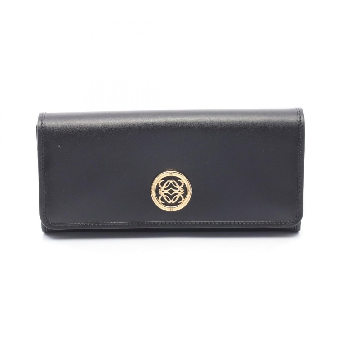 Loewe Anagram Bi-fold Long Wallet, Leather, Women's, Black, 174.06.F11: --- Catalog ---Category: SizeSize (HxWxD): 9cm x 19cm x 3.5cm / 3.54'' x 7.48'' x 1.37''Category: DesignType: Long wallet (bi-fold)Color: BlackGender: WomenMaterial: Leather Category: GeneralMPN: 174.