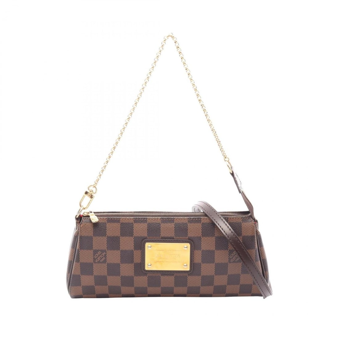 Louis Vuitton Eva 2-Way Handbag, Coated Canvas and Leather, Damier Pattern, Women's, Brown, N55213: --- Catalog ---Category: SizeSize (HxWxD): 12cm x 25cm x 4cm / 4.72'' x 9.84'' x 1.57''Category: DesignType: HandbagColor: Brown, Damier CanvasGender: WomenMaterial: Coated canvas , Leather Category: 