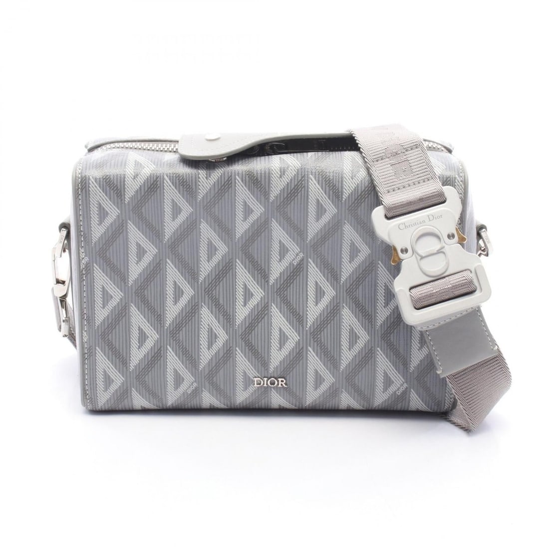 Christian Dior Dior CD Diamond Lango 22 Shoulder Bag/Handbag, Coated Canvas Leather, Men's/Women's,: --- Catalog ---Category: SizeSize (HxWxD): 14cm x 22cm x 10cm / 5.51'' x 8.66'' x 3.93''Category: DesignType: Shoulder bagColor: Gray, WhiteGender: Men,WomenMaterial: Coated canvas , Leather Category: