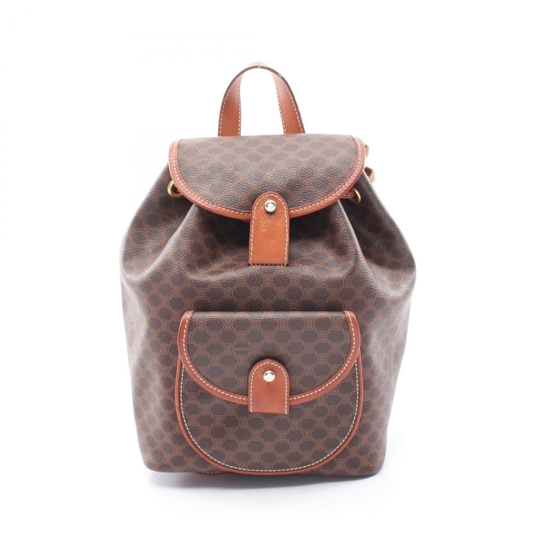 Celine Macadam Backpack/Handbag, Coated Canvas and Leather, Women's, Brown: --- Catalog ---Category: SizeSize (HxWxD): 28cm x 19cm x 13.5cm / 11.02'' x 7.48'' x 5.31''Category: DesignType: BackpackColor: BrownGender: WomenMaterial: Coated canvas , Leather Category: GeneralBra