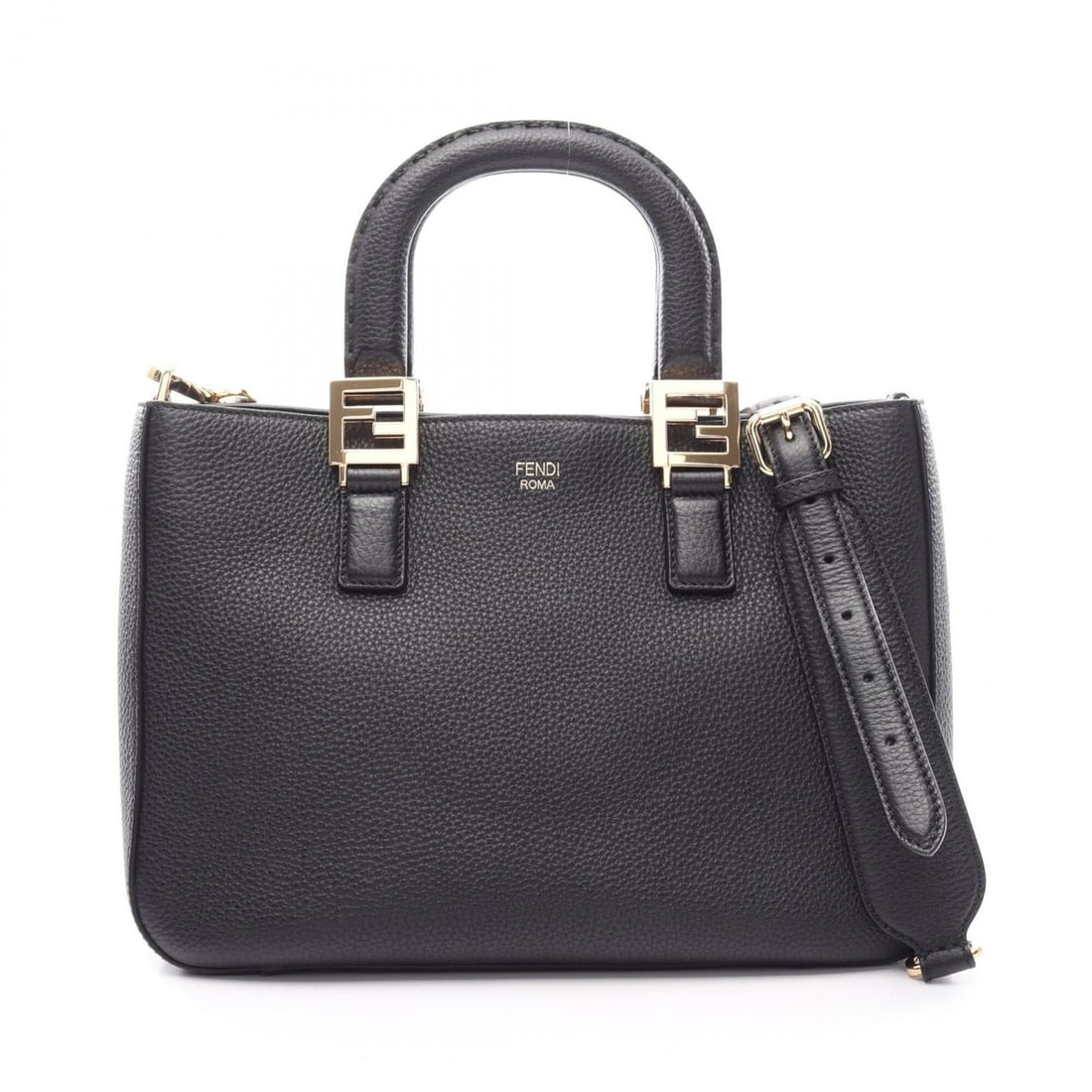 Fendi FF Tote Bag Small 2-Way Handbag Leather Women's Black 8BH367: --- Catalog ---Category: SizeSize (HxWxD): 21cm x 30.5cm x 11.5cm / 8.26'' x 12'' x 4.52''Category: DesignType: Handbag, Tote bagColor: BlackGender: WomenMaterial: Leather Category: GeneralMPN: 8BH367