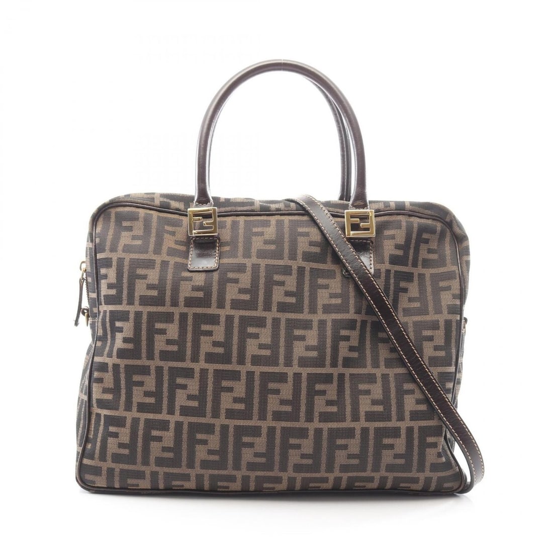 Fendi Zucca 2-Way Briefcase Handbag, Canvas and Leather, Men's, Brown, 55901: --- Catalog ---Category: SizeSize (HxWxD): 27cm x 34cm x 8.5cm / 10.62'' x 13.38'' x 3.34''Category: DesignType: Briefcase, HandbagColor: BrownGender: MenMaterial: Canvas , Leather Category: GeneralMP