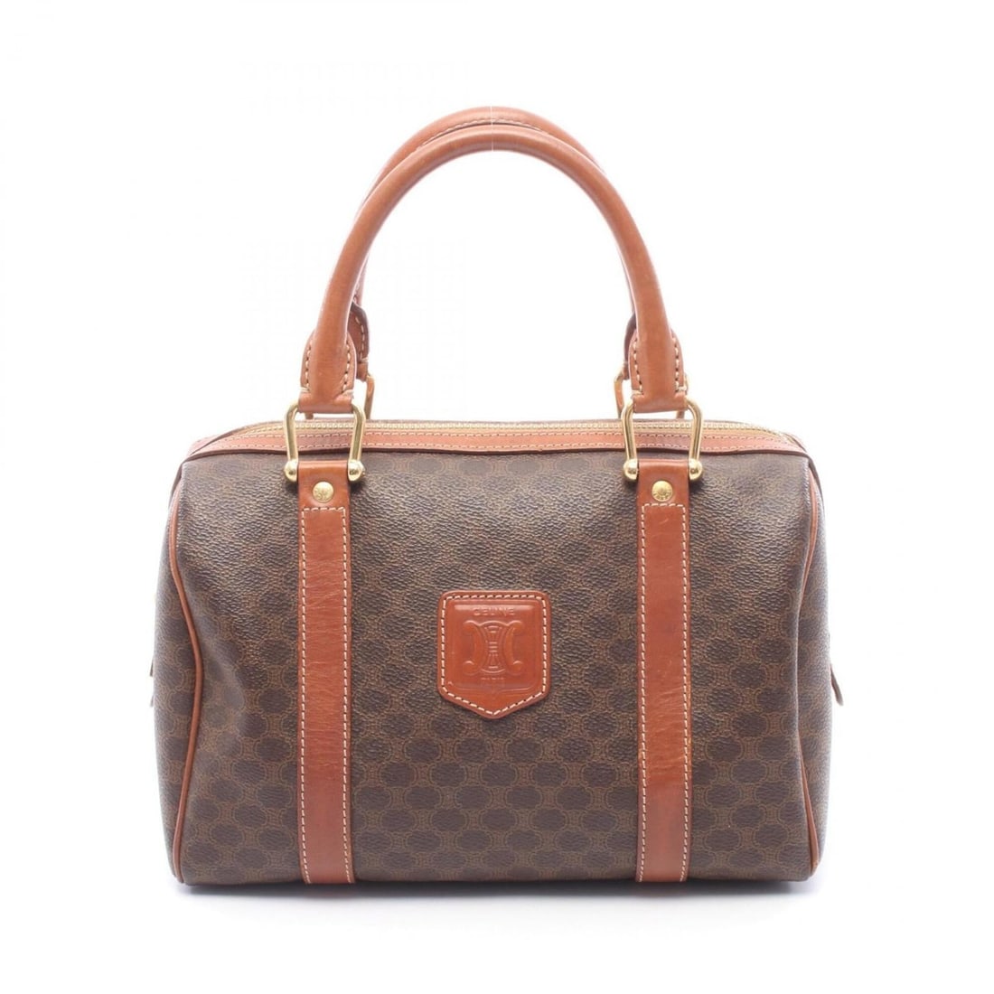 Celine Macadam Handbag, Coated Canvas Leather, Women's, Brown: --- Catalog ---Category: SizeSize (HxWxD): 16.5cm x 26cm x 14cm / 6.49'' x 10.23'' x 5.51''Category: DesignType: HandbagColor: BrownGender: WomenMaterial: Coated canvas , Leather Category: GeneralBran