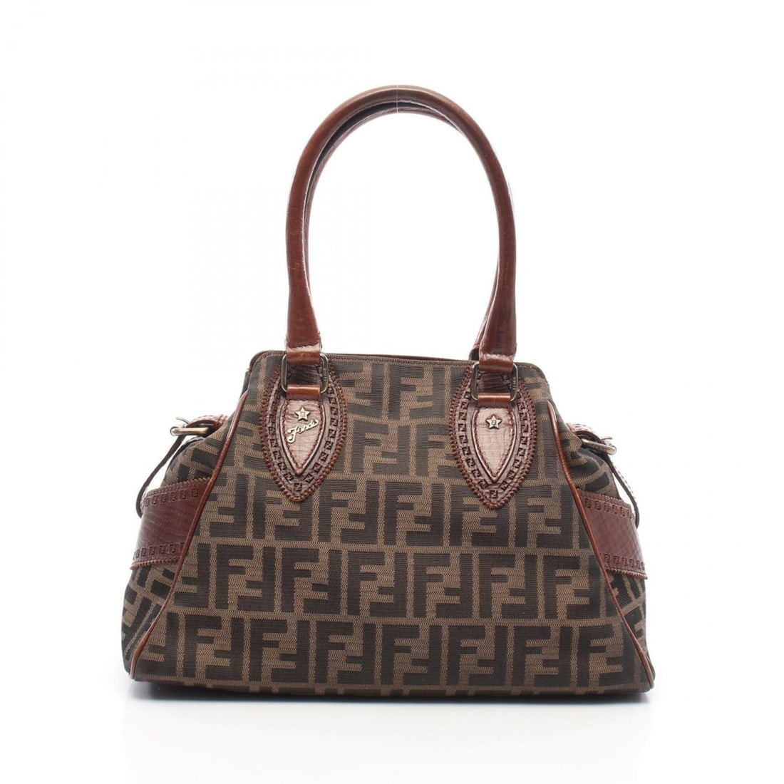 Fendi Etnico Zucca Handbag, Canvas and Leather, Women's, Brown/Black: --- Catalog ---Category: SizeSize (HxWxD): 24cm x 32cm x 14cm / 9.44'' x 12.59'' x 5.51''Category: DesignType: HandbagColor: Black, BrownGender: WomenMaterial: Canvas , Leather Category: GeneralBrand: