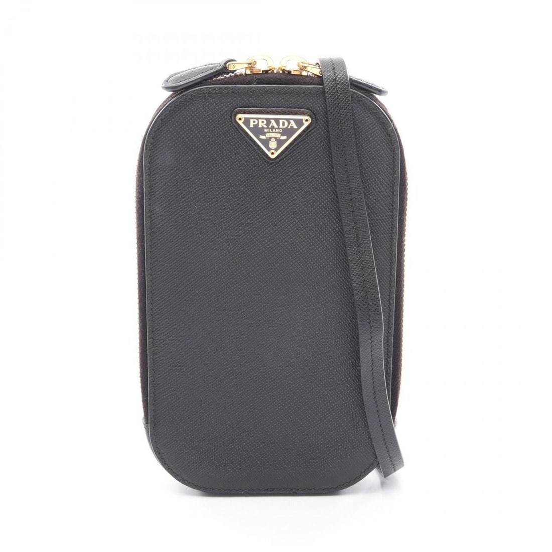 Prada TESSUTO POCKET Shoulder Bag/Handbag, Saffiano Leather, Women's, Black (1DH030): --- Catalog ---Category: SizeSize (HxWxD): 17.5cm x 10cm x 2cm / 6.88'' x 3.93'' x 0.78''Category: DesignType: Handbag, Shoulder bagColor: BlackGender: WomenMaterial: Saffiano triangle Category: Gener