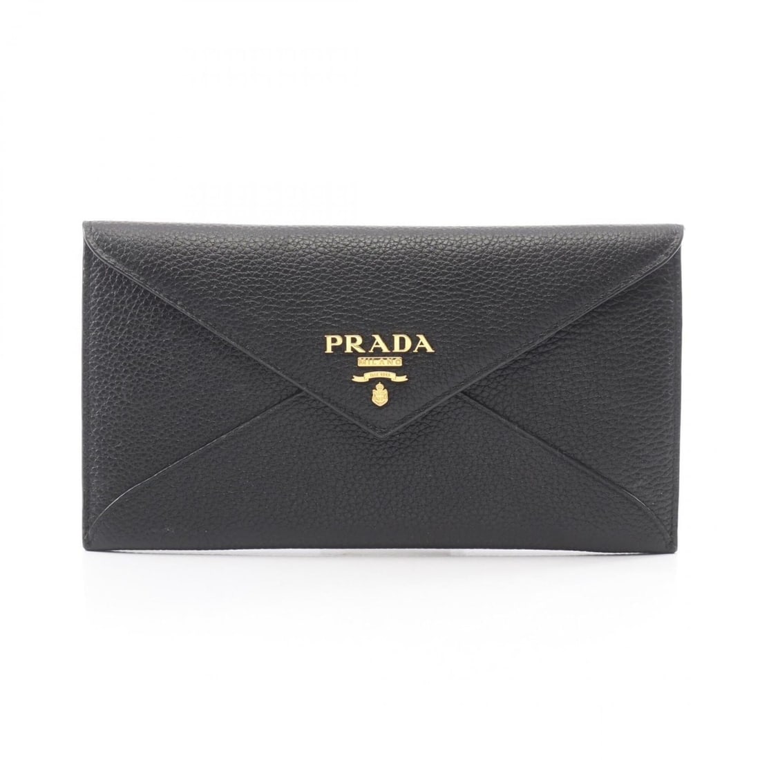 Prada VITELLO GRAIN Envelope Bi-fold Long Wallet, Leather, Women's, Black, 1MF175: --- Catalog ---Category: SizeSize (HxWxD): 11cm x 20cm x 5.00mm / 4.33'' x 7.87'' x 0.19''Category: DesignType: Long wallet (bi-fold)Color: BlackGender: WomenMaterial: Leather Category: GeneralMPN: 1M