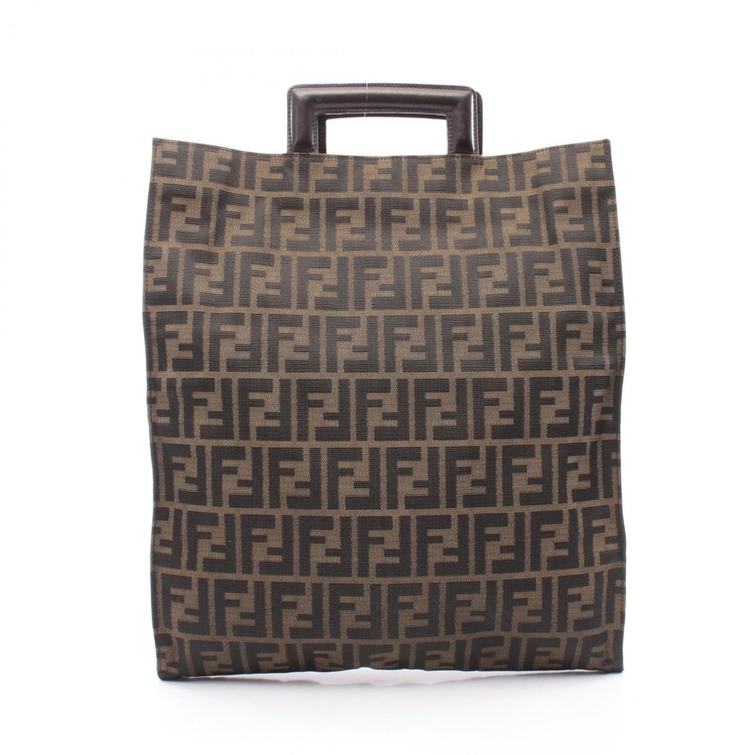 Fendi Zucca Tote Bag Handbag Canvas Leather Women's Brown/Black 15856: --- Catalog ---Category: SizeSize (HxWxD): 39cm x 34cm x 2cm / 15.35'' x 13.38'' x 0.78''Category: DesignType: Handbag, Tote bagColor: Black, BrownGender: WomenMaterial: Canvas , Leather Category: Gen