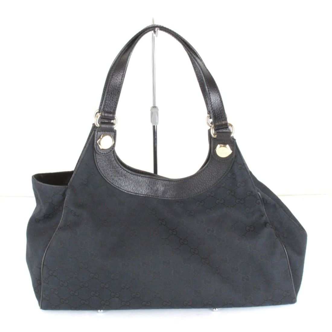 GUCCI 154981 001998 Handbag GG Canvas Black Women's (1 of 10)