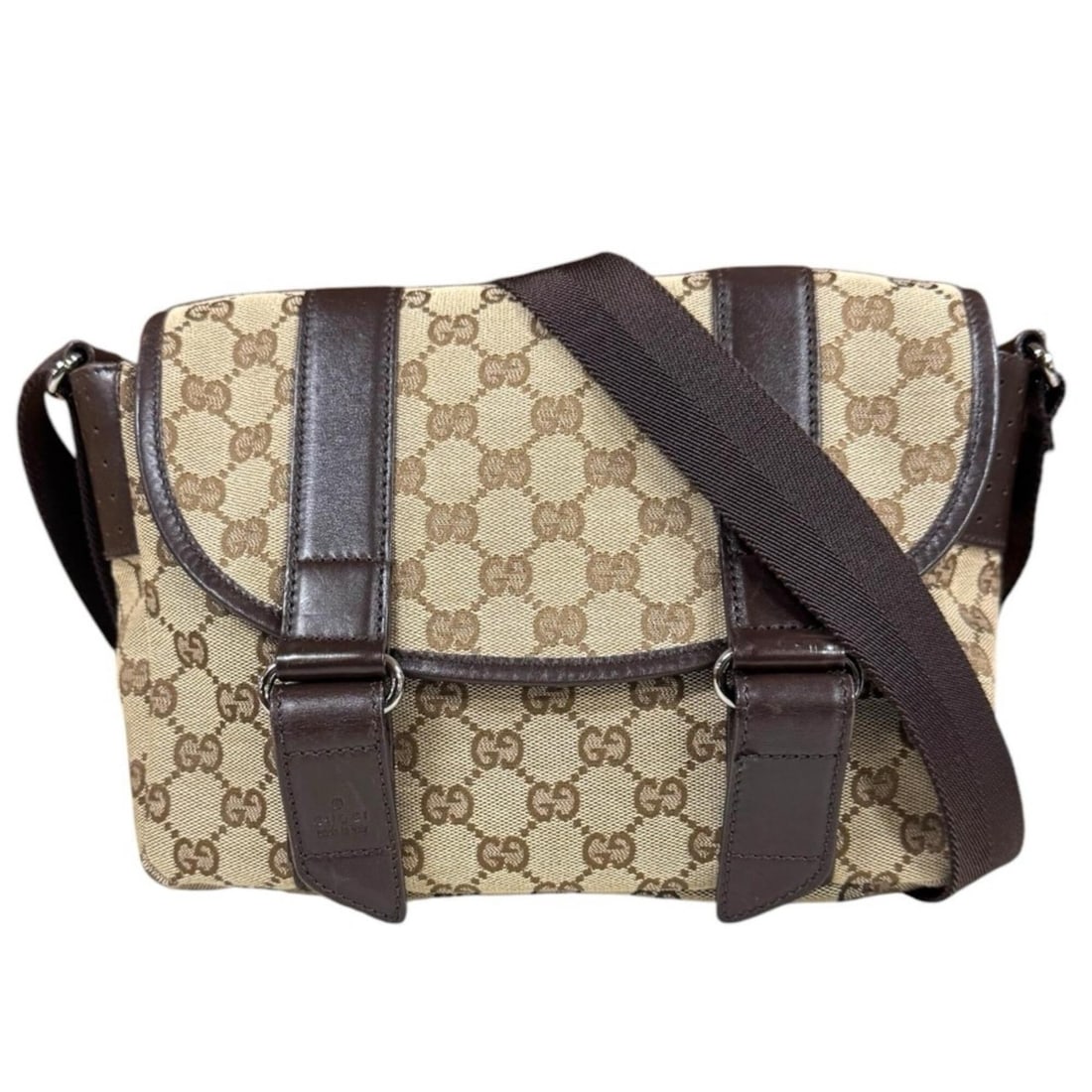 Gucci GG Canvas Shoulder Bag, 145858 Brown, Women's, GUCCI (1 of 16)