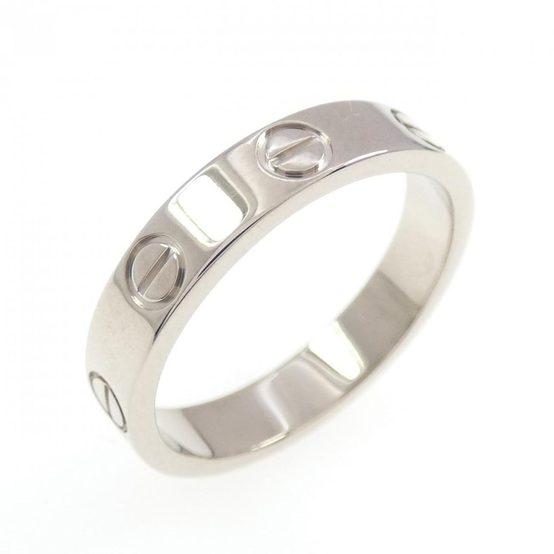 Cartier Mini Love Ring: --- Catalog ---Category: SizeJP Size: 10US Size: 5.5Category: DesignType: Band ringColor: White goldGender: WomenMaterial: White gold (18K)Category: GeneralMPN: B4085100Brand: Cartier--- Item List