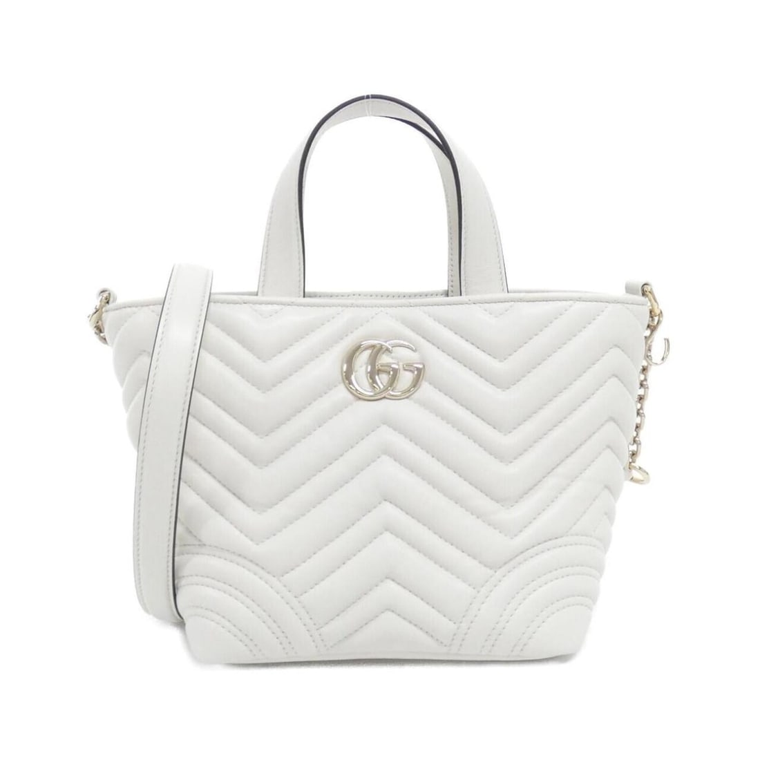 Gucci GG Marmont Small Tote Handbag 847386 AAFA1: --- Catalog ---Category: SizeSize (HxWxD): 18cm x 28cm x 13cm / 7.08'' x 11.02'' x 5.11''Category: DesignType: Handbag, Tote bagColor: WhiteGender: WomenMaterial: Leather Category: GeneralMPN: 847386