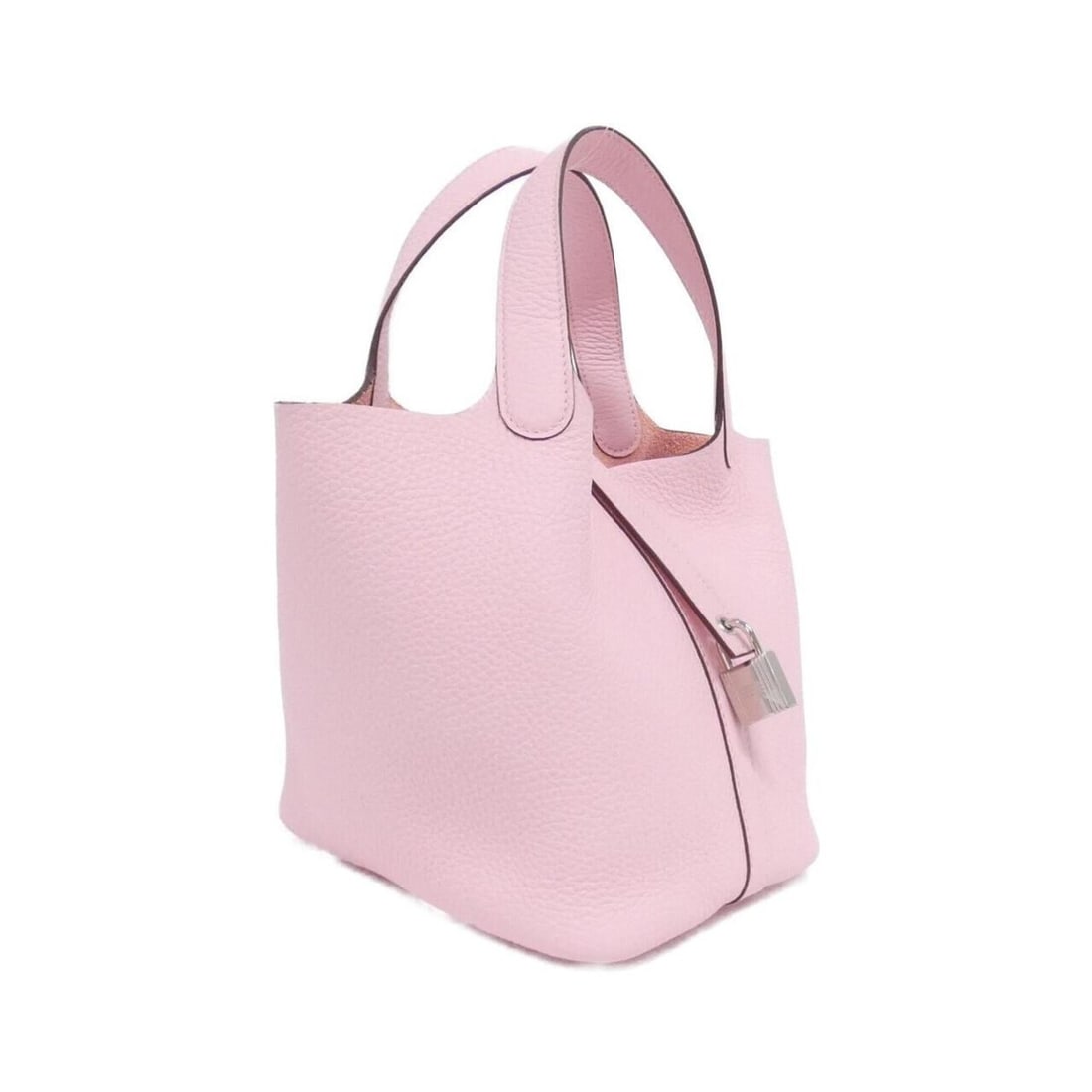 Hermes Picotin Lock PM 056289CK Handbag: --- Catalog ---Category: SizeSize (HxWxD): 19cm x 18cm x 13.5cm / 7.48'' x 7.08'' x 5.31''Category: DesignType: HandbagColor: Rose sakuraGender: WomenMaterial: Taurillon clemence leather Category: