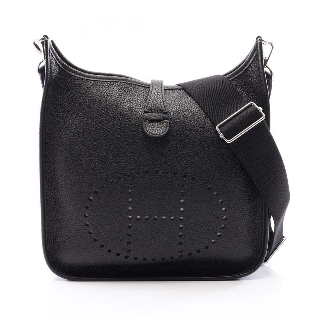Hermes Evelyne 3 Trois PM Shoulder Bag Handbag Leather Taurillon Clemence Women's Black: --- Catalog ---Category: SizeSize (HxWxD): 26.5cm x 28cm x 7cm / 10.43'' x 11.02'' x 2.75''Category: DesignType: Shoulder bagColor: BlackGender: WomenMaterial: Taurillon clemence leather Category: Gen