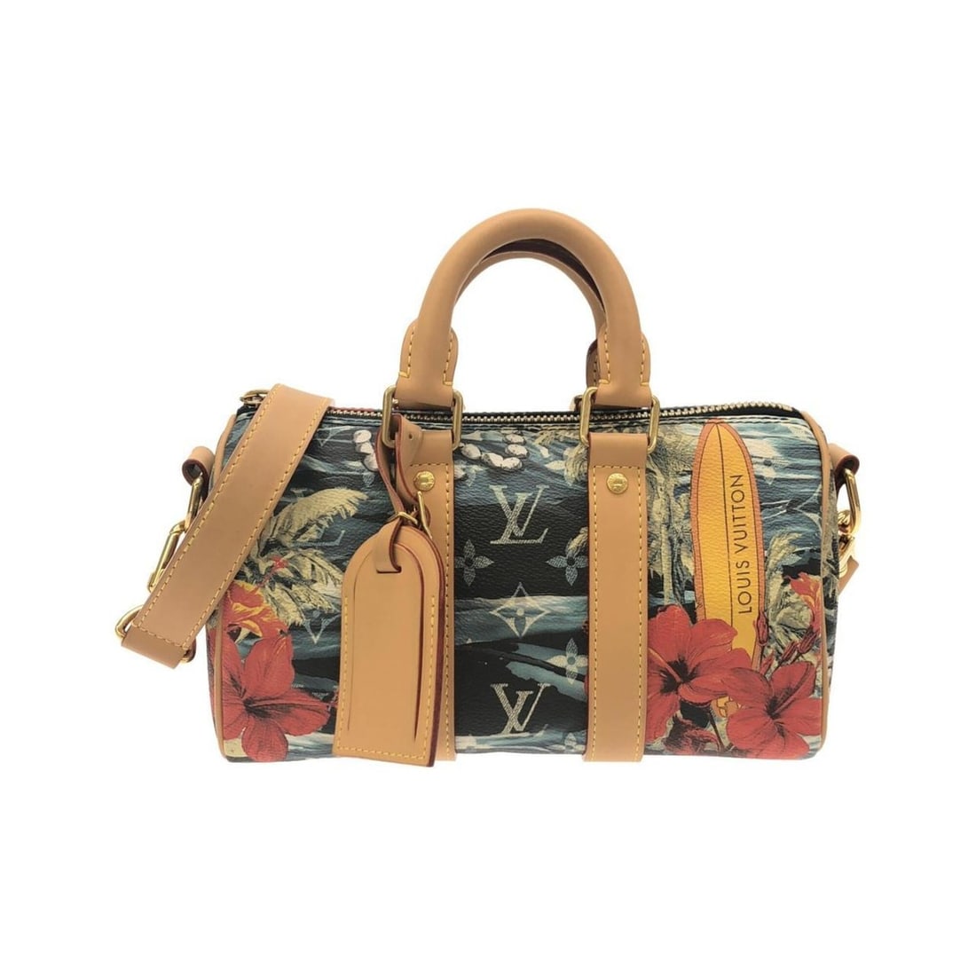 Louis Vuitton Surfing Monogram Keepall Bandoulière M25440 Shoulder Bag: --- Catalog ---Category: SizeSize (HxWxD): 14cm x 25cm x 10.5cm / 5.51'' x 9.84'' x 4.13''Category: DesignType: Shoulder bagColor: Blue, NavyGender: Women,MenMaterial: Coated canvas Category: GeneralM