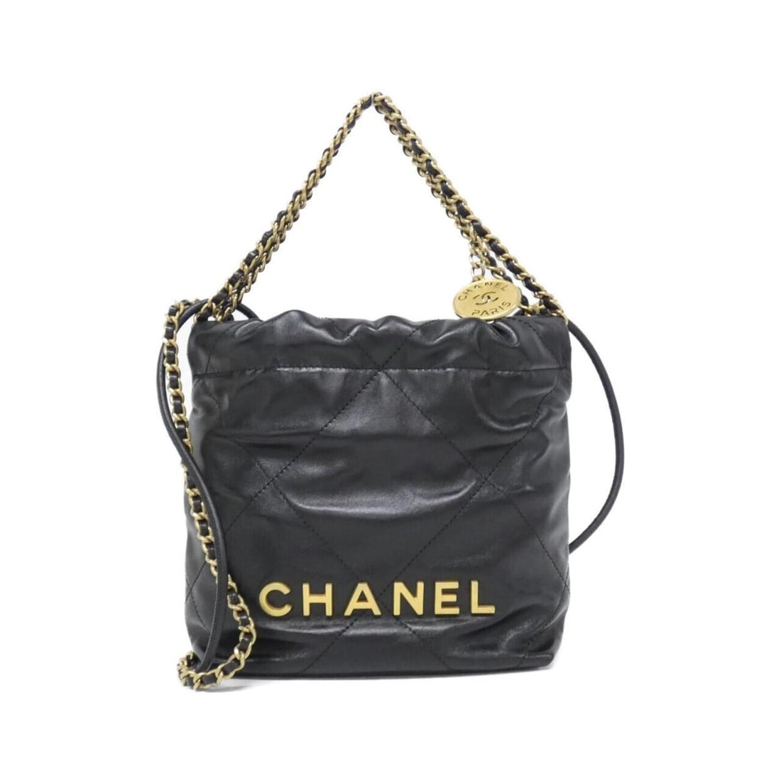 Chanel 22 Line MINI AS3980 Handbag: --- Catalog ---Category: SizeSize (HxWxD): 19cm x 18cm x 6cm / 7.48'' x 7.08'' x 2.36''Category: DesignType: HandbagColor: BlackGender: WomenMaterial: Leather Leather/Fur Type: CalfskinCategory: Gener