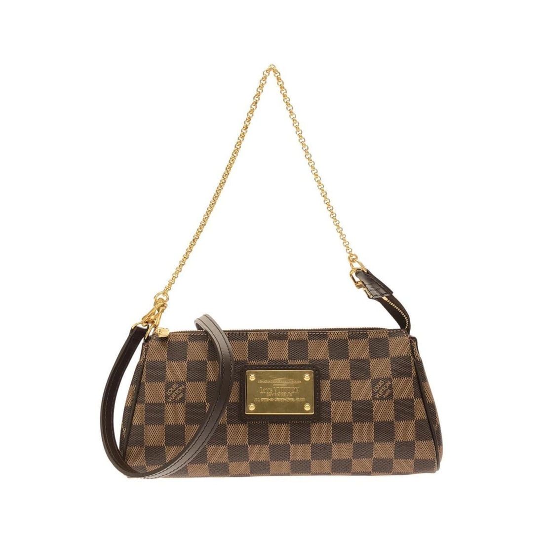 Louis Vuitton Damier Eva N55213 Shoulder Bag: --- Catalog ---Category: SizeSize (HxWxD): 13cm x 25cm x 4cm / 5.11'' x 9.84'' x 1.57''Category: DesignType: Shoulder bagColor: BrownGender: Women,MenMaterial: Coated canvas Category: GeneralMPN: N552