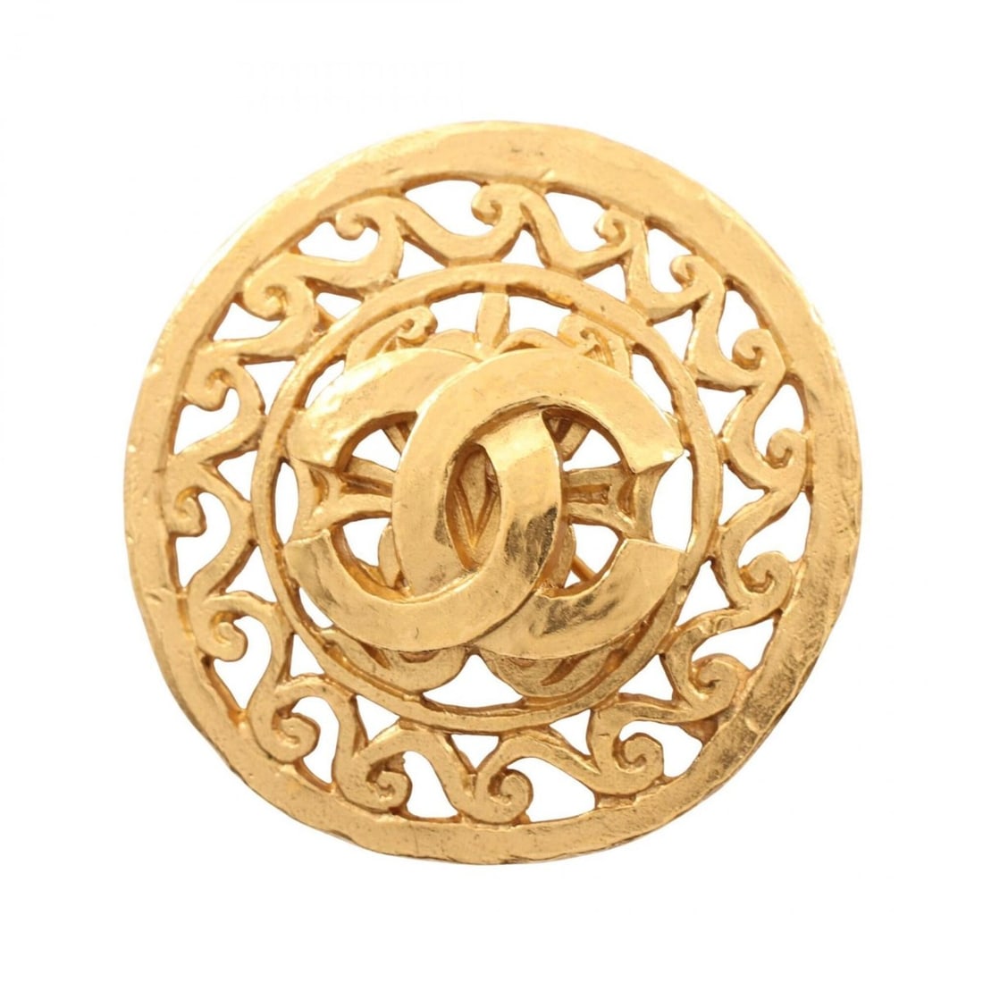 Chanel Coco Mark Circle Brooch Accessory, Gold Plated (GP), Women's, Tone: --- Catalog ---Category: SizeSize (HxWxD): 4.5cm x 4.5cm / 1.77'' x 1.77''Category: DesignType: BroochColor: GoldGender: WomenMaterial: Gold platingCategory: GeneralBrand: Chanel--- Item List ---Secti