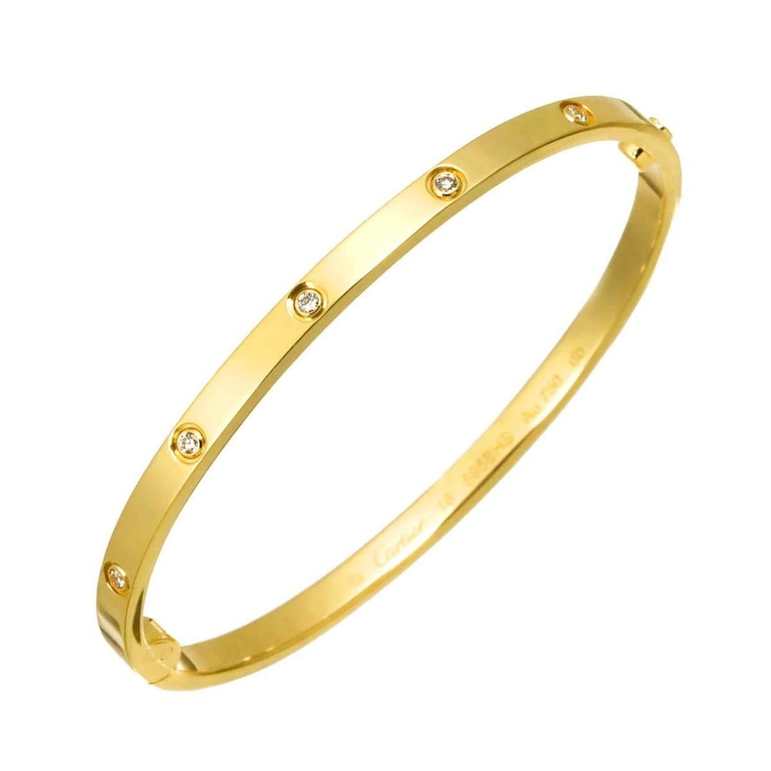 Cartier Love Bracelet Small SM Full Diamond #16 18K YG 750 Bangle (1 of 10)