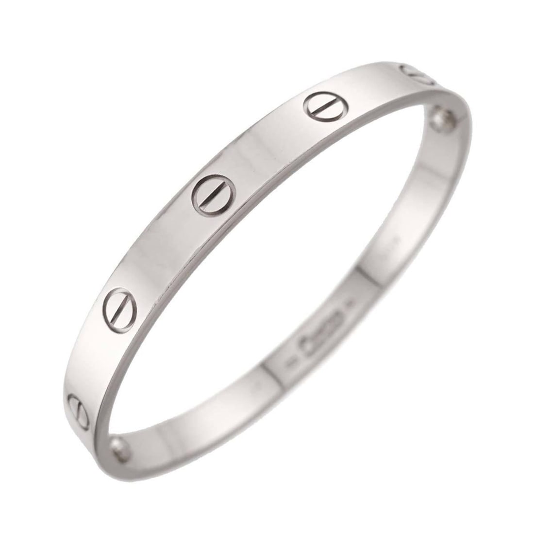 Cartier Love Bracelet #17 18K WG White Gold 750 Bangle: --- Catalog ---Category: SizeLength: 16cm / 6.29''Category: DesignType: BangleGender: Men,WomenMaterial: White gold (18K)Category: GeneralBrand: Cartier--- Item List ---Section: ConditionRanking: Rank