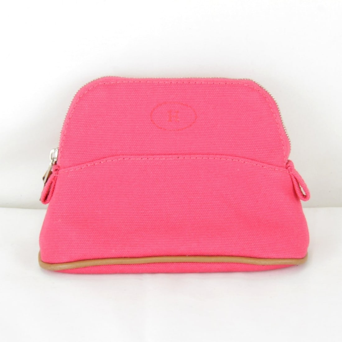 HERMES Bolide Mini Pouch, Cotton/Polyurethane/Nylon, Pink, Women's: --- Catalog ---Category: SizeSize (HxWxD): 12cm x 16cm x 6cm / 4.72'' x 6.29'' x 2.36''Category: DesignType: PouchColor: Black, PinkGender: WomenMaterial: Cotton Category: GeneralBrand: Hermes--- Item