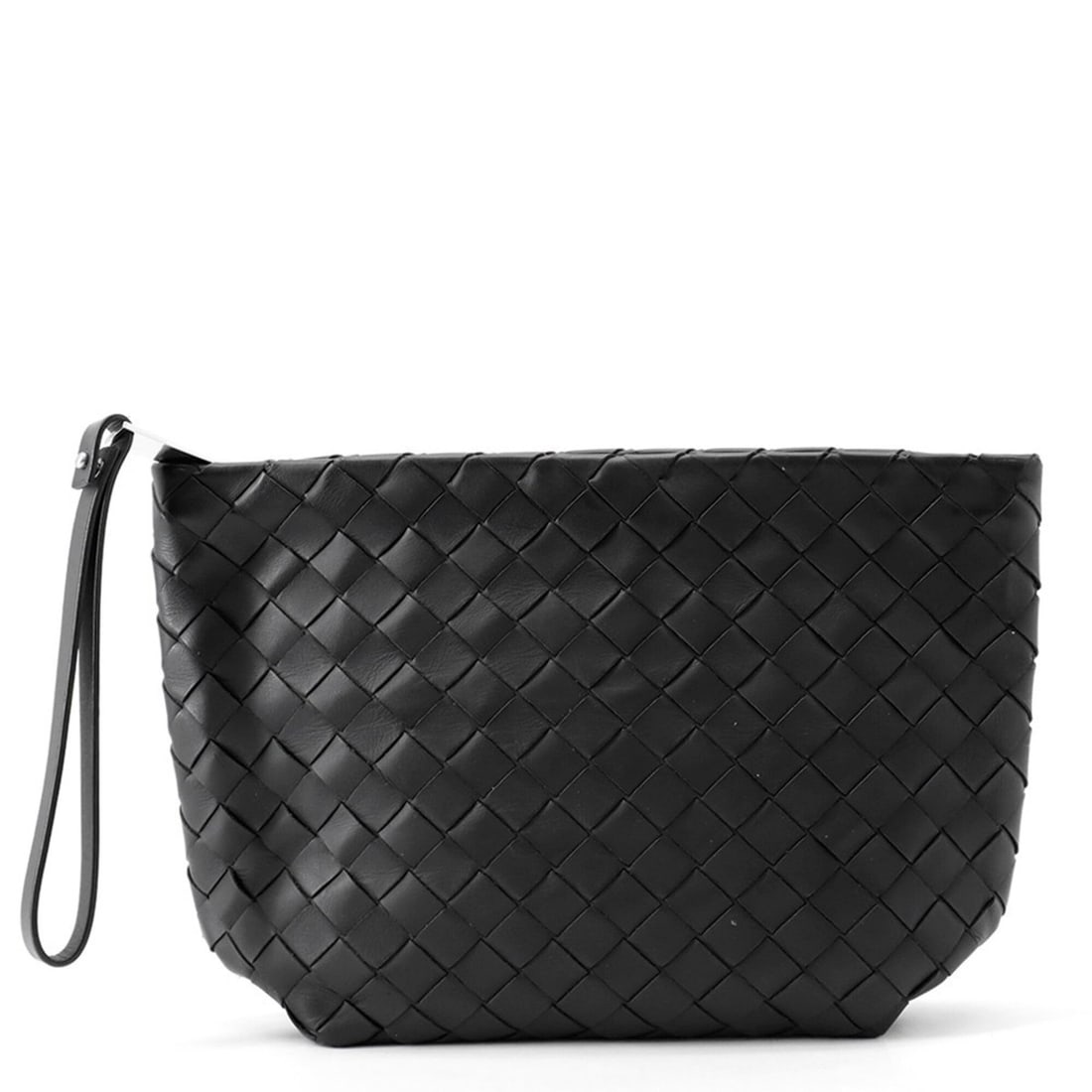 Bottega Veneta clutch bag, Intrecciato leather, black. handbag.: --- Catalog ---Category: SizeSize (HxWxD): 19cm x 18.5cm x 10cm / 7.48'' x 7.28'' x 3.93''Category: DesignType: Clutch bagColor: BlackGender: Men,WomenMaterial: Leather Category: GeneralBrand: Bottega