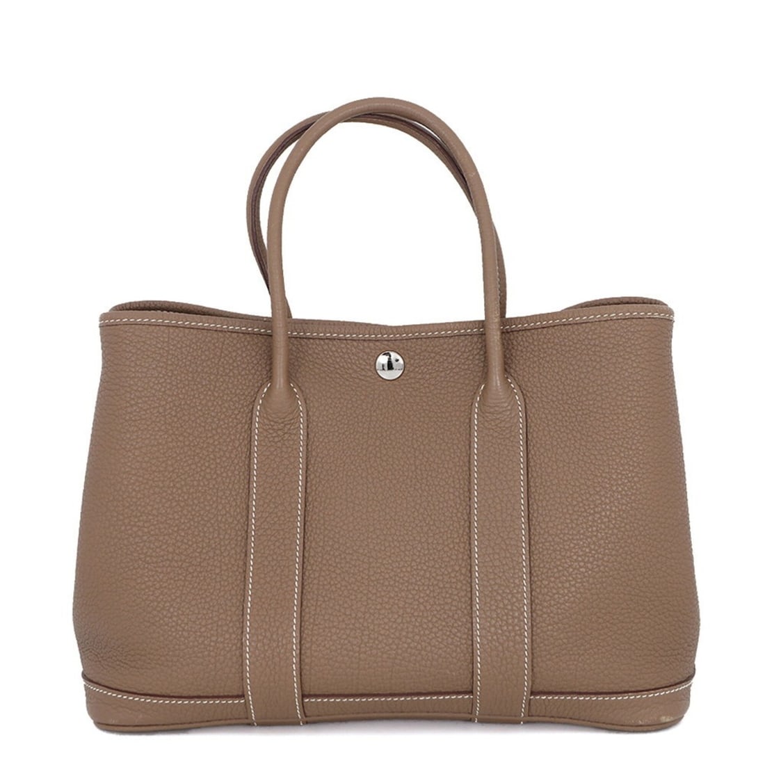 Hermes Garden TPM Tote Bag, Etoupe Negonda, T-stamp, Garden, Handbag, Women's HERMES: --- Catalog ---Category: SizeSize (HxWxD): 21cm x 30cm x 13cm / 8.26'' x 11.81'' x 5.11''Category: DesignType: Tote bagColor: Etoupe grayGender: WomenMaterial: Negonda leather Category: GeneralBrand: 