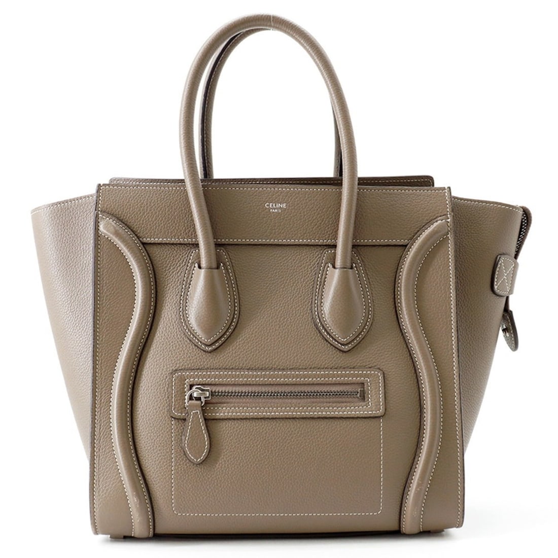 Celine handbag Luggage Micro Shopper 189793 CELINE: --- Catalog ---Category: SizeSize (HxWxD): 27cm x 26.5cm x 13cm / 10.62'' x 10.43'' x 5.11''Category: DesignType: HandbagColor: GrayishGender: WomenMaterial: Leather Category: GeneralBrand: CelineCoun