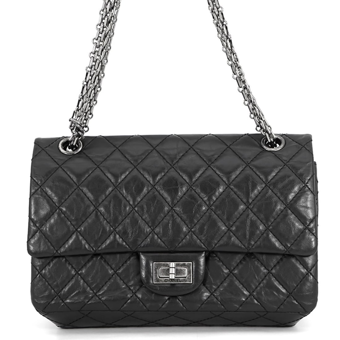 Chanel Chain Shoulder Bag Matelassé 2.55 Aged Calf Leather A37586 CHANEL Black Handbag Women's: --- Catalog ---Category: SizeSize (HxWxD): 15cm x 24cm x 8cm / 5.9'' x 9.44'' x 3.14''Category: DesignType: Shoulder bagColor: BlackGender: WomenMaterial: Leather Category: GeneralBrand: ChanelCountry