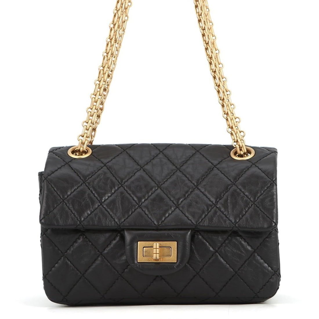 Chanel Chain Shoulder Bag Matelassé 2.55 Mini Aged Calf Leather AS0874 CHANEL Black Handbag Women's: --- Catalog ---Category: SizeSize (HxWxD): 14cm x 20cm x 7.5cm / 5.51'' x 7.87'' x 2.95''Category: DesignType: Shoulder bagColor: BlackGender: WomenMaterial: Leather Category: GeneralBrand: ChanelMode