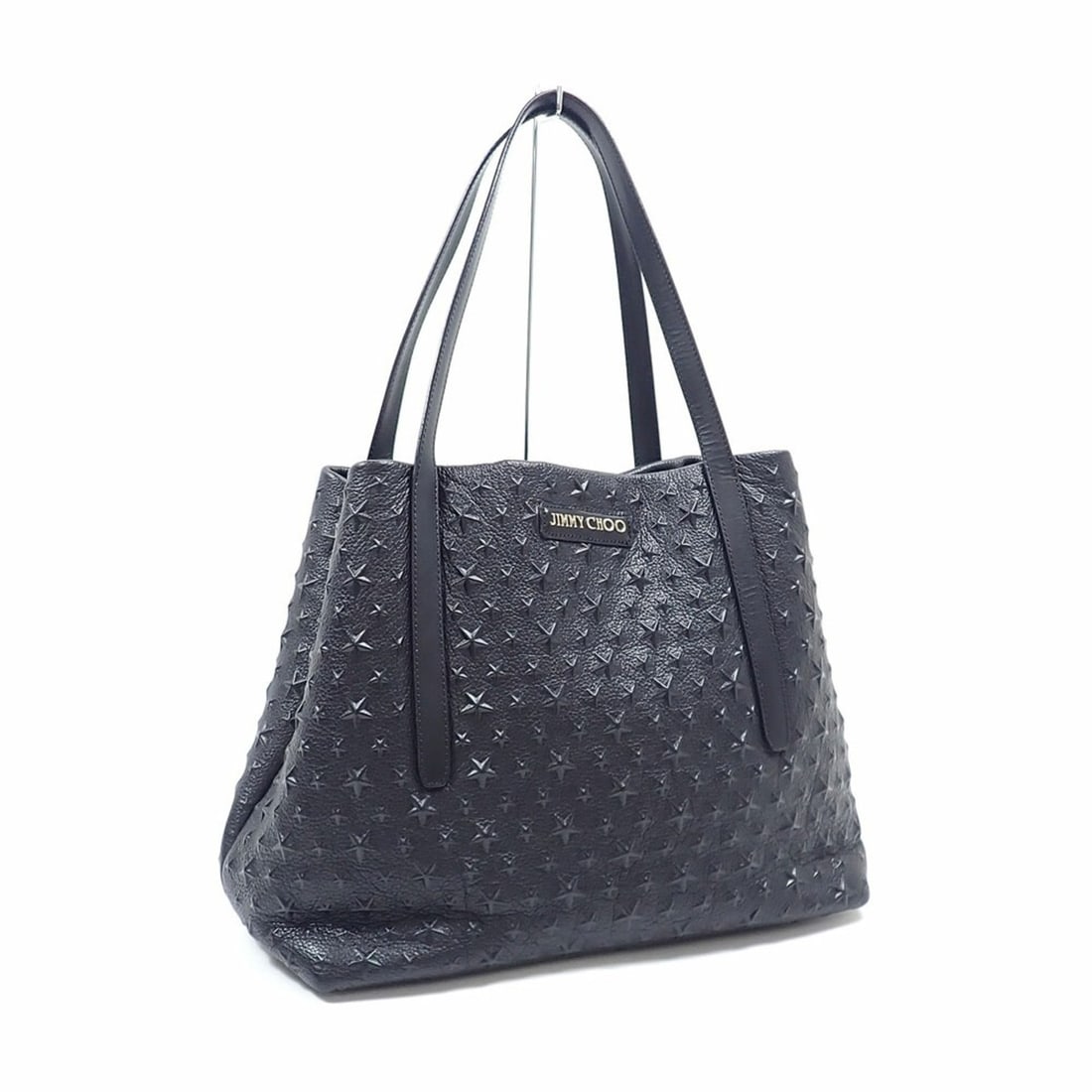 Jimmy Choo Sarah Embossed Star Handbag for Women, Black, (1 of 10)