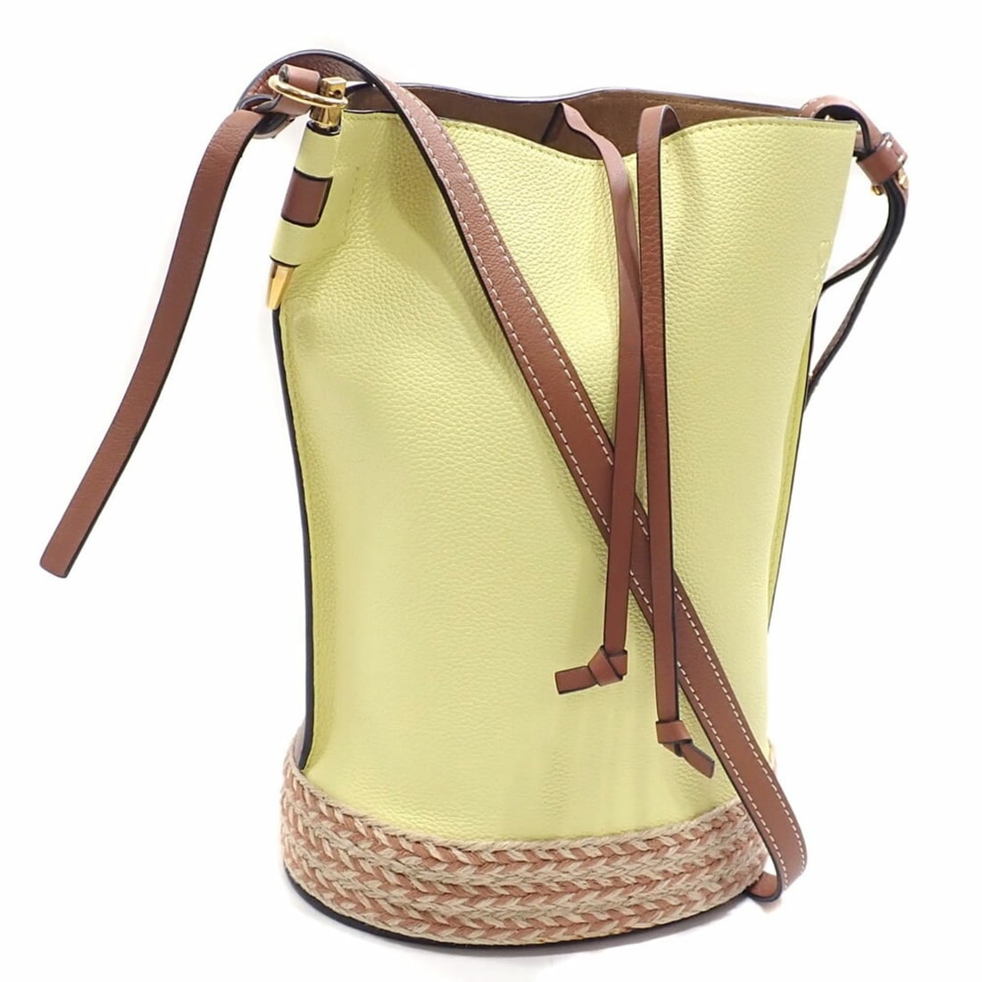 Loewe Gate Bucket Shoulder Bag for Women, Yellow Brown Calf Leather, A650Z56X01: --- Catalog ---Category: SizeSize (HxWxD): 28cm x 18.5cm x 14cm / 11.02'' x 7.28'' x 5.51''Category: DesignType: Shoulder bagColor: Brown, YellowGender: WomenMaterial: Leather Leather/Fur Type: Calfsk
