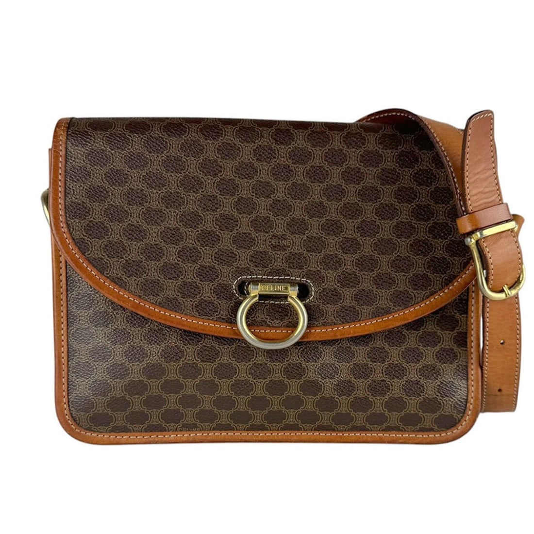 Celine CELINE Shoulder Bag Macadam Coated Canvas Brown Women's z10086: --- Catalog ---Category: SizeSize (HxWxD): 18cm x 22cm x 8cm / 7.08'' x 8.66'' x 3.14''Category: DesignType: Shoulder bagColor: BrownGender: WomenMaterial: Coated canvas Category: GeneralBrand: Celine