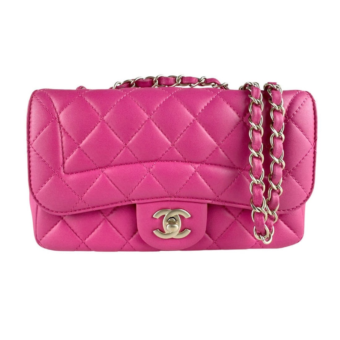 Chanel Matelassé Lambskin Shoulder Bag, Pink/Light Gold, Women's, Z10027: --- Catalog ---Category: SizeSize (HxWxD): 13cm x 21cm x 6cm / 5.11'' x 8.26'' x 2.36''Category: DesignType: Shoulder bagColor: PinkGender: WomenMaterial: Leather Leather/Fur Type: LambskinCategory: G