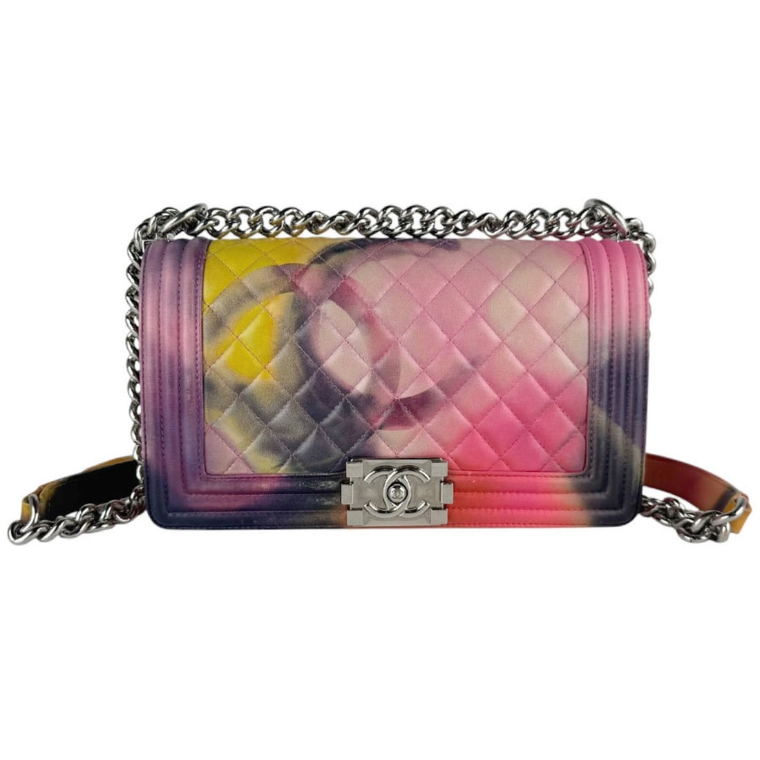 Chanel Boy Shoulder Bag, Leather, Multicolor, Silver, Women's, z10083: --- Catalog ---Category: SizeSize (HxWxD): 16cm x 24cm x 8cm / 6.29'' x 9.44'' x 3.14''Category: DesignType: Shoulder bagColor: Multi-colorGender: WomenMaterial: Leather Category: GeneralBrand: Chanel