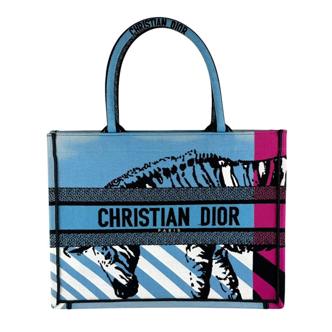 Christian Dior handbag, Book Tote, medium size, canvas, blue, pink, black, women's, z10081: --- Catalog ---Category: SizeSize (HxWxD): 27cm x 35cm x 11cm / 10.62'' x 13.77'' x 4.33''Category: DesignType: HandbagColor: Black, Blue, PinkGender: WomenMaterial: Canvas Category: GeneralBrand: Chr