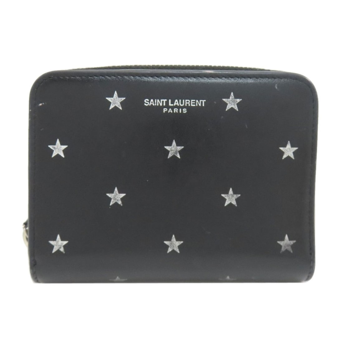 Saint Laurent Star Motif Bi-fold Leather Wallet for Women: --- Catalog ---Category: SizeSize (HxWxD): 10cm x 12cm x 3cm / 3.93'' x 4.72'' x 1.18''Category: DesignType: Wallet (bi-fold)Color: BlackGender: WomenMaterial: Leather Category: GeneralBrand: Saint La