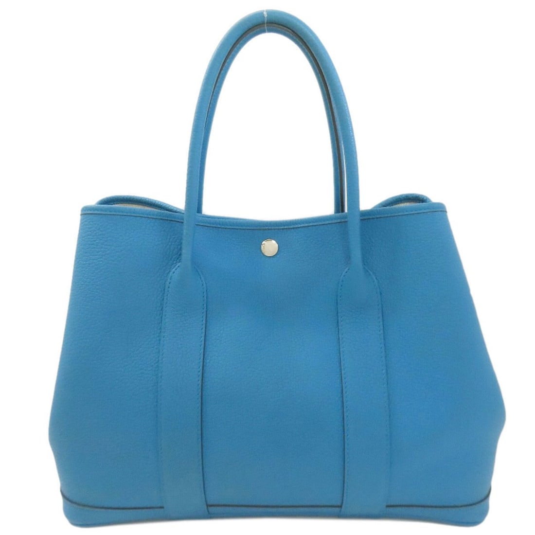 Hermes Garden Party PM Silver Hardware Handbag Negonda Leather Women's HERMES: --- Catalog ---Category: SizeSize (HxWxD): 27cm x 36.5cm x 18cm / 10.62'' x 14.37'' x 7.08''Category: DesignType: HandbagColor: BlueGender: WomenMaterial: Negonda leather Category: GeneralBrand: Herme
