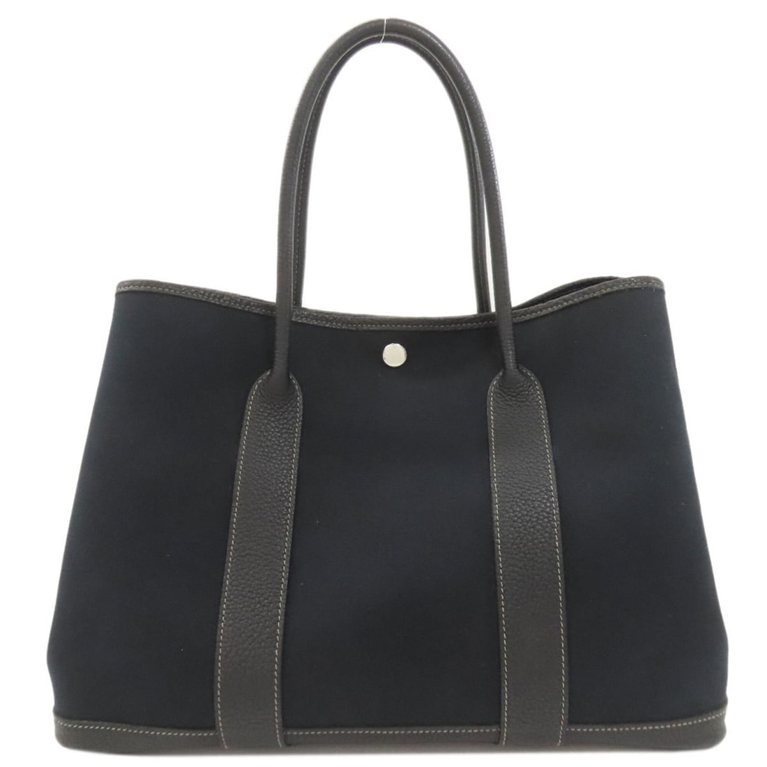 Hermes Garden Party PM Handbag, Toile Officier, Women's HERMES: --- Catalog ---Category: SizeSize (HxWxD): 26cm x 36cm x 18cm / 10.23'' x 14.17'' x 7.08''Category: DesignType: HandbagColor: BlackGender: WomenMaterial: Toile officier Category: GeneralBrand: Hermes-