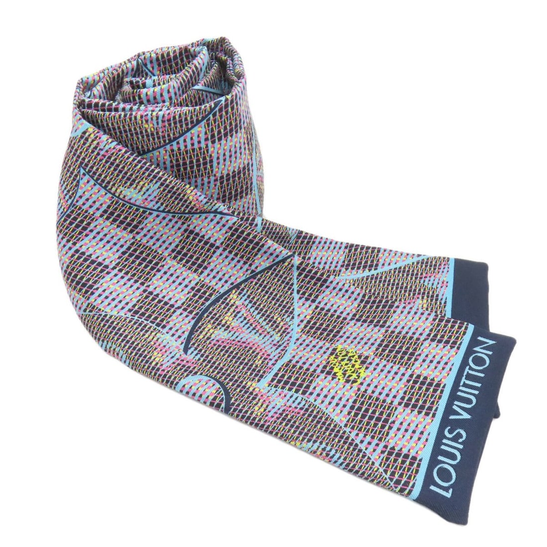 Louis Vuitton MP2498 Bandeau Monogram LV Pop Scarf Muffler Silk Women's LOUIS VUITTON (1 of 11)