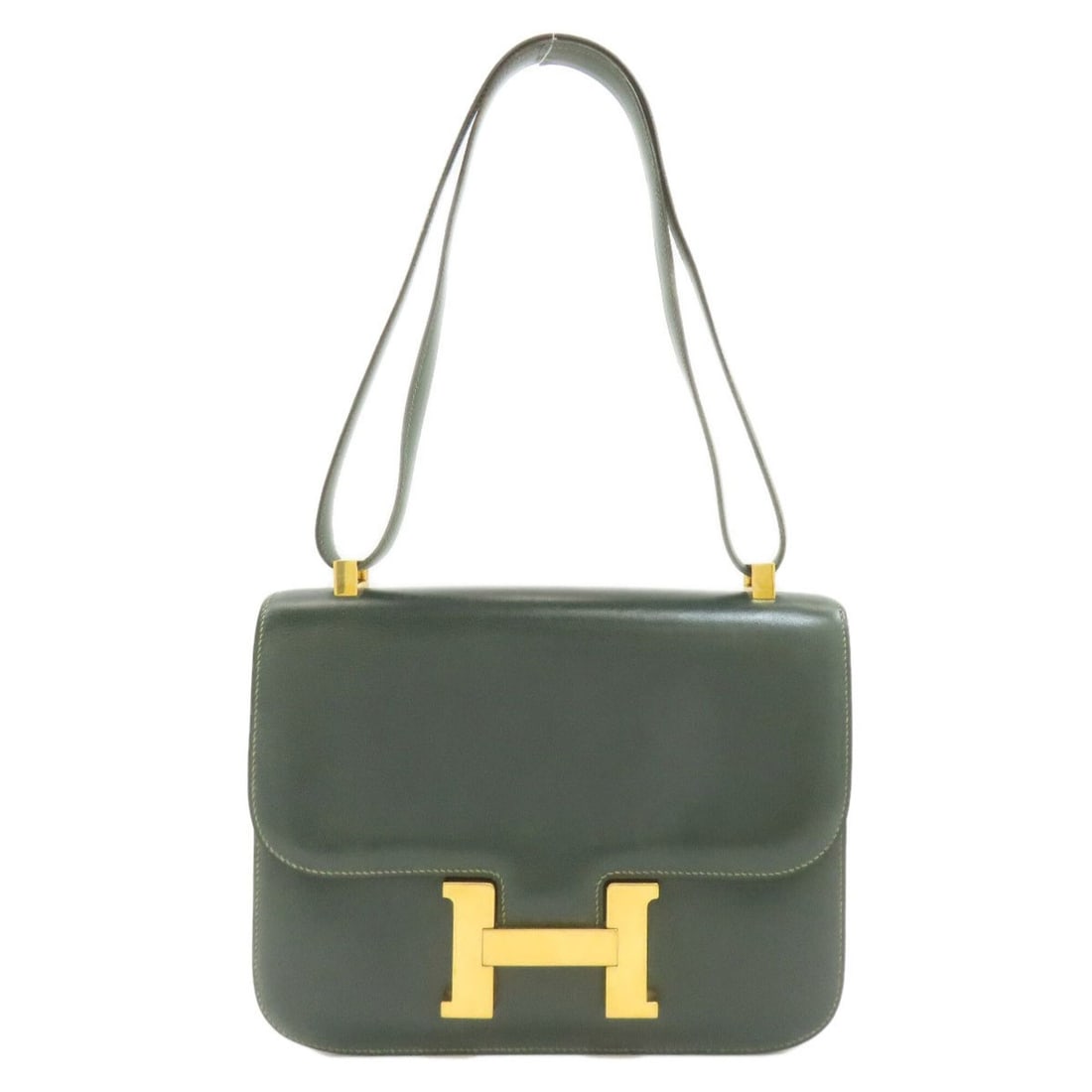 Hermes Constance 23 Gold Hardware Shoulder Bag Box Calf Leather Women's HERMES: --- Catalog ---Category: SizeSize (HxWxD): 18cm x 23cm x 4cm / 7.08'' x 9.05'' x 1.57''Category: DesignType: Shoulder bagColor: GreenGender: WomenMaterial: Box calf leather Category: GeneralBrand: Her