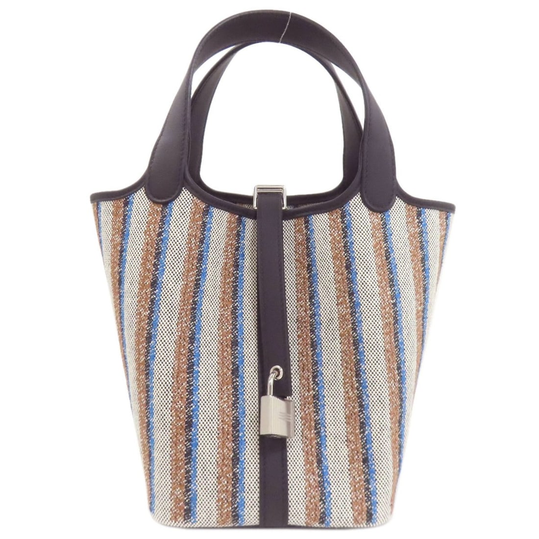 Hermes Picotin Lock PM Couverture Leather Handbag, Silver Hardware, Toile H/Swift Leather, Women's. (1 of 16)