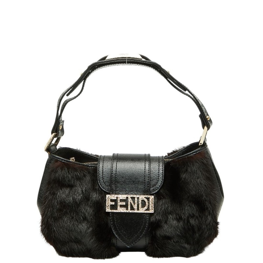 Fendi Mamma Baguette Logo Handbag One-Shoulder Bag Black Brown Fur Leather Women's FENDI: --- Catalog ---Category: SizeSize (HxWxD): 14cm x 26cm x 8cm / 5.51'' x 10.23'' x 3.14''Category: DesignType: Handbag, Shoulder bagColor: Black, BrownGender: WomenMaterial: Fur , Leather Category: Gen