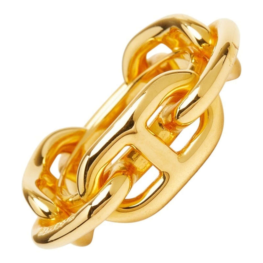 Hermes Chaine d'Ancre Scarf Ring, Gold Plated (GP), Women's. (1 of 11)