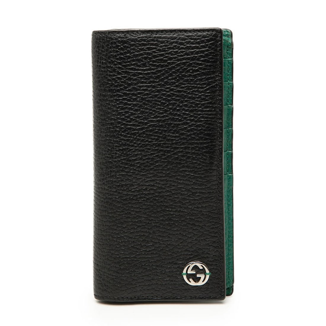 Gucci Interlocking G Bicolor Long Wallet 610467 Black Green Leather Men's GUCCI: --- Catalog ---Category: SizeSize (HxWxD): 17.5cm x 9cm x 2cm / 6.88'' x 3.54'' x 0.78''Category: DesignType: Long wallet (bi-fold)Color: Black, GreenGender: MenMaterial: Leather Category: GeneralMPN: