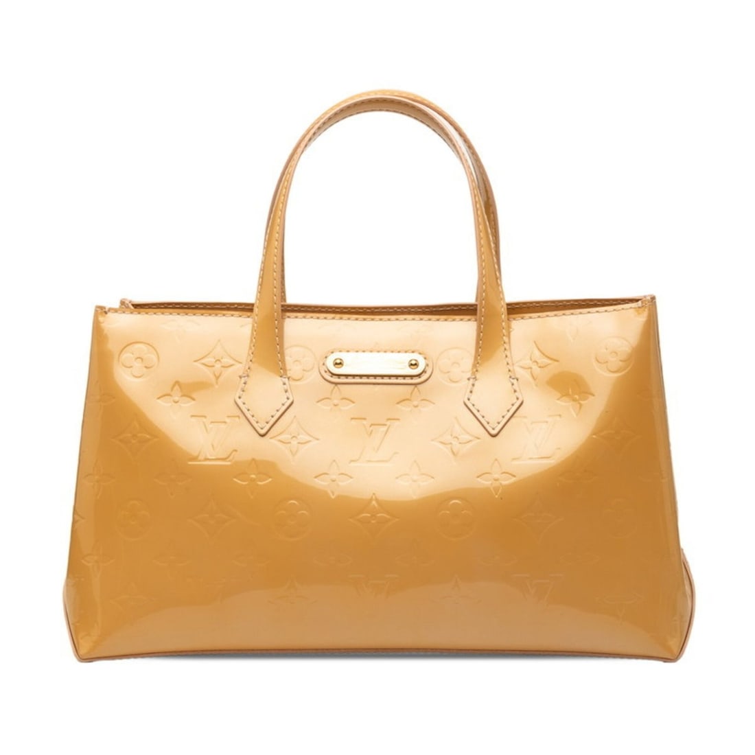 Louis Vuitton Monogram Vernis Wilshire PM Handbag Tote Bag, Beige Patent Leather, Women's LOUIS (1 of 6)