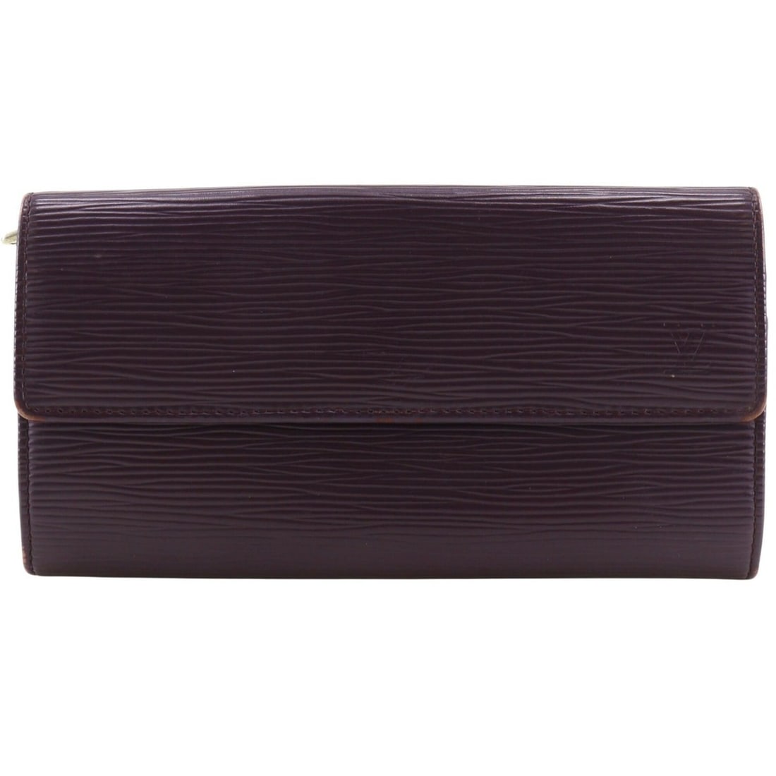Louis Vuitton Portefeuille Sarah Long Wallet M6374K Epi Leather Cassis Purple CA1079 2009 Snap (1 of 17)